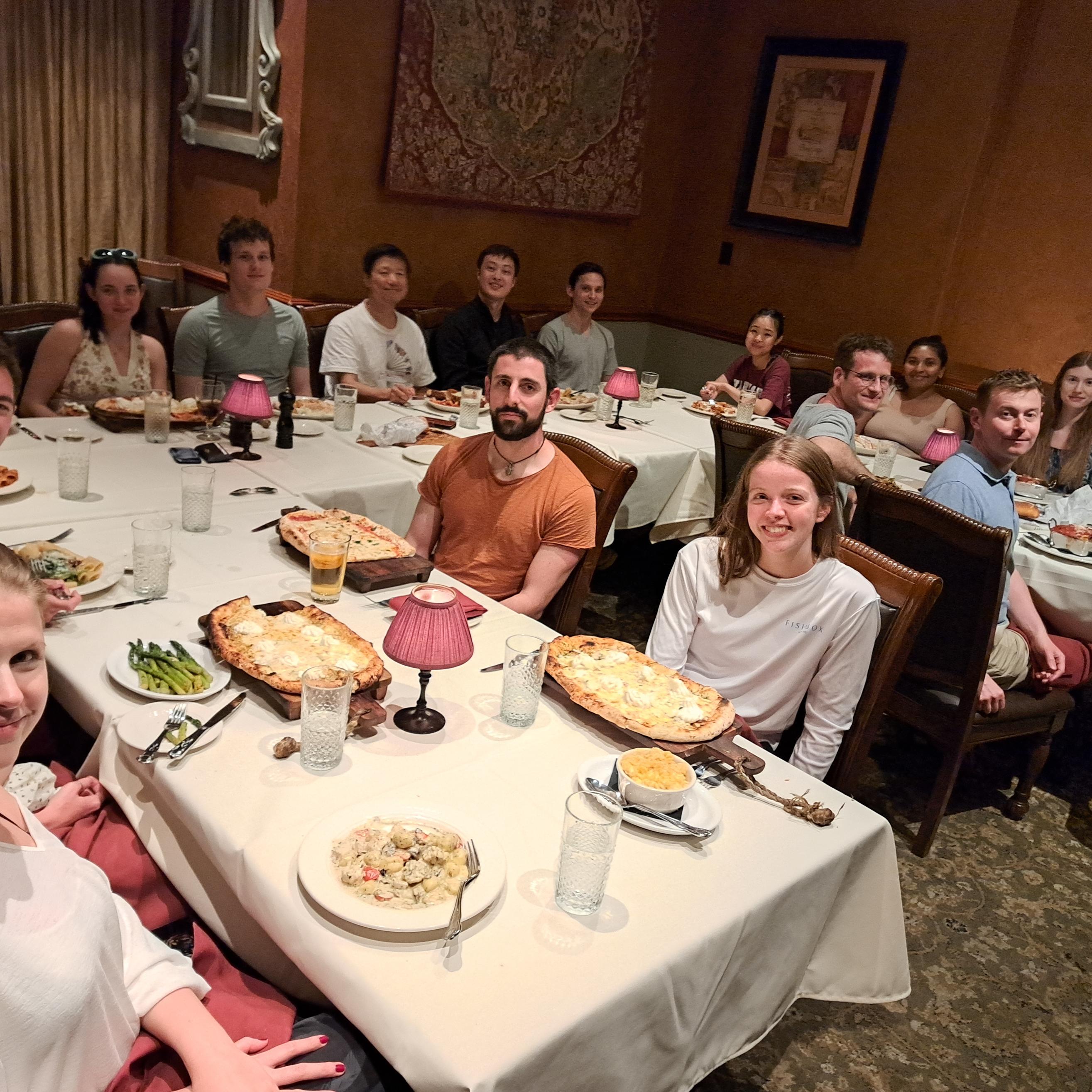 dinner in an Italian restaurant