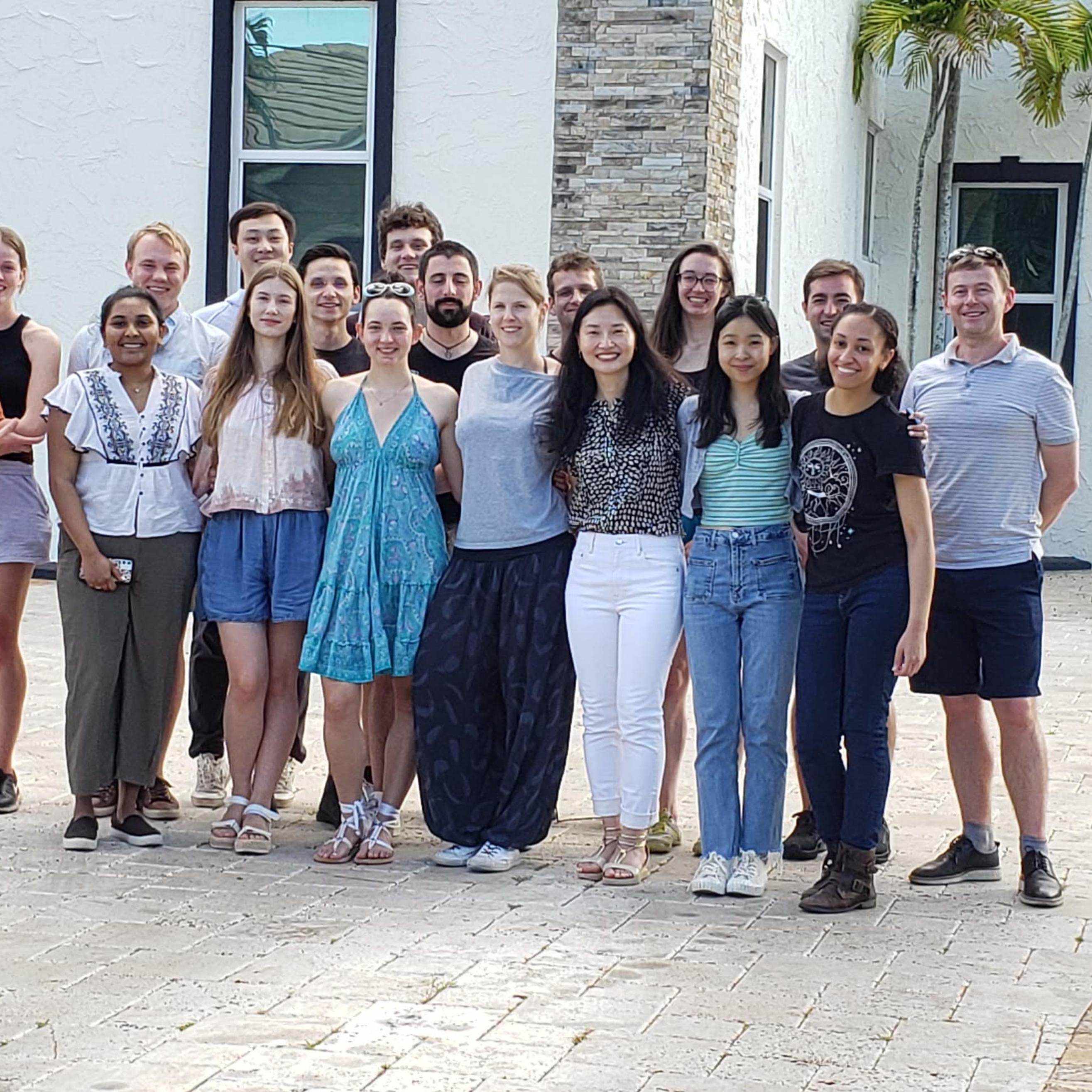 lab in front of the Florida house