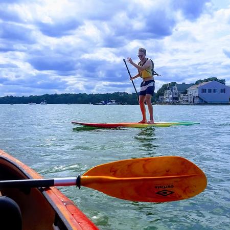 members on the water